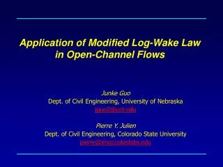 Application of Modified Log-Wake Law in Open-Channel Flows