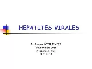 HEPATITES VIRALES