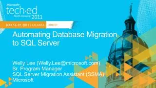Automating Database Migration to SQL Server