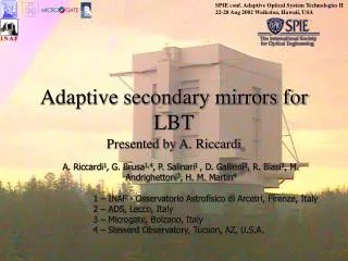 Adaptive secondary mirrors for LBT