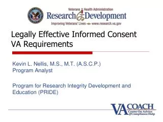 Legally Effective Informed Consent VA Requirements