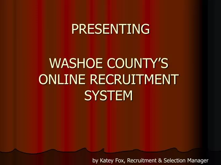 washoe county s online recruitment system