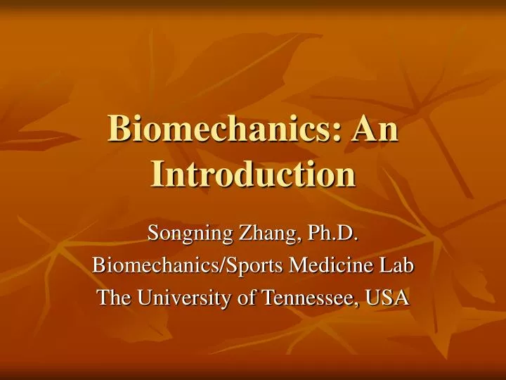 biomechanics an introduction