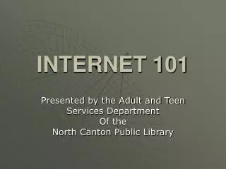 INTERNET 101