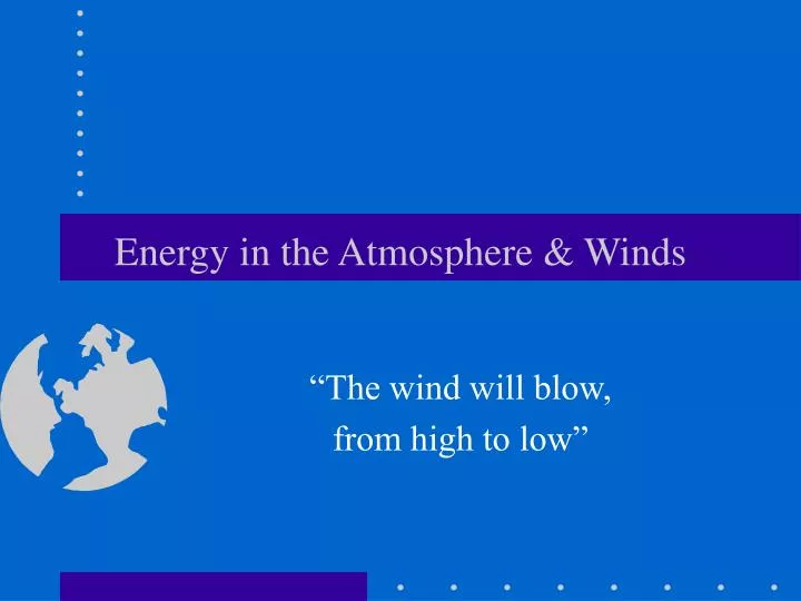 energy in the atmosphere winds