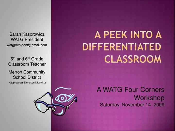 a peek into a differentiated classroom