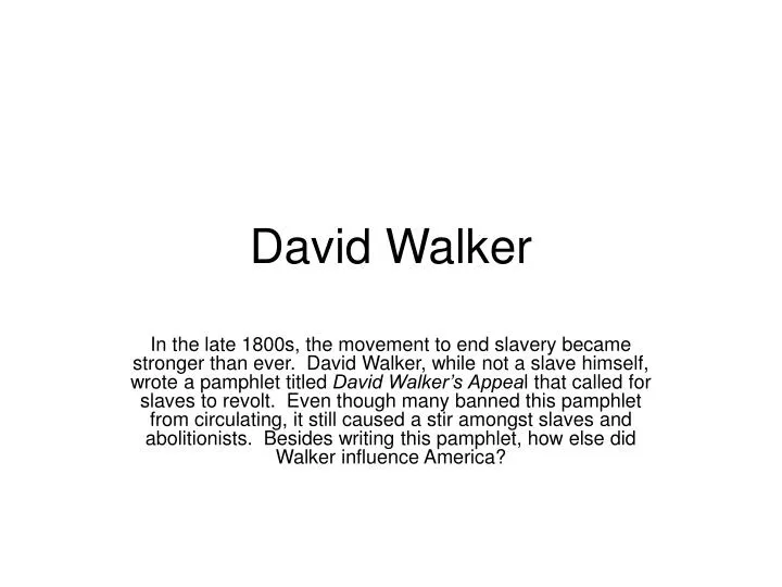 david walker