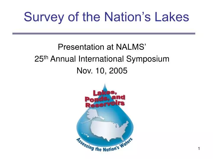 survey of the nation s lakes