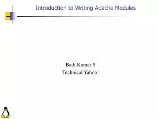 Introduction to Writing Apache Modules