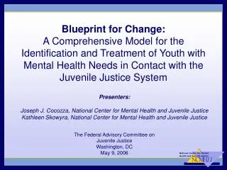 Blueprint for Change: A Comprehensive Model for the Identification and Treatment of Youth with Mental Health Needs in Co