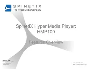 SpinetiX Hyper Media Player: HMP100