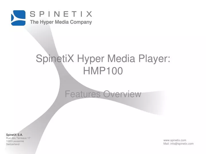 spinetix hyper media player hmp100