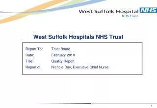West Suffolk Hospitals NHS Trust