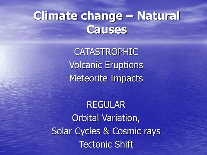 climate change natural causes