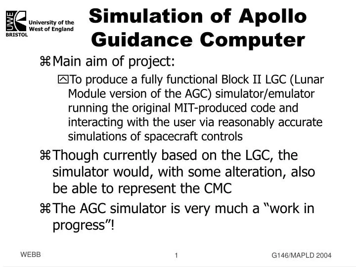 simulation of apollo guidance computer