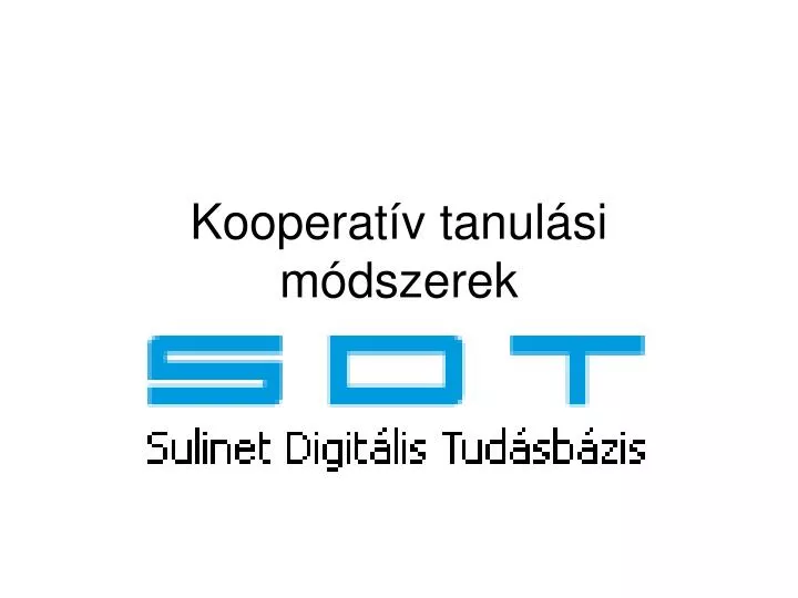 kooperat v tanul si m dszerek