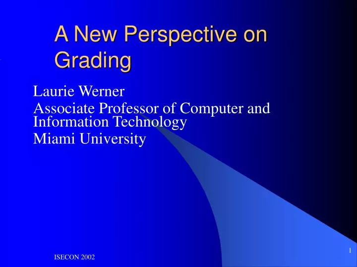 a new perspective on grading