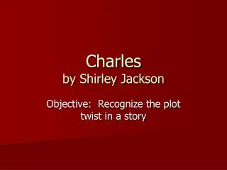 Charles by Shirley Jackson