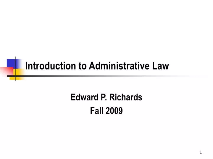 introduction to administrative law