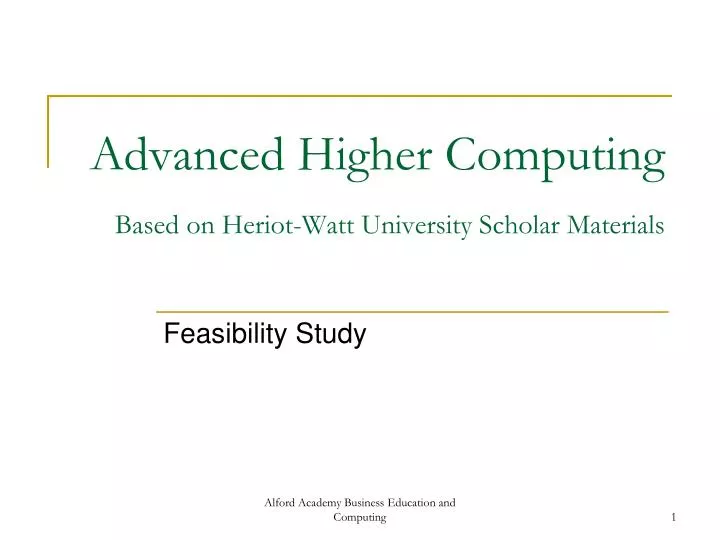 advanced higher computing based on heriot watt university scholar materials