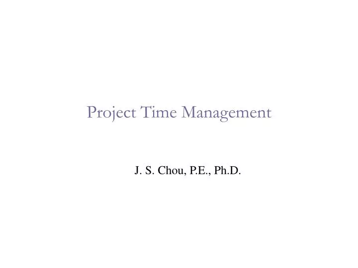 project time management