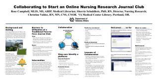 Collaborating to Start an Online Nursing Research Journal Club