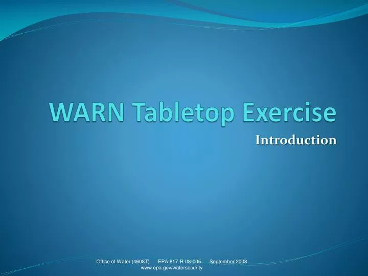 warn tabletop exercise