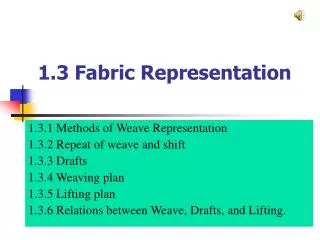 1.3 Fabric Representation