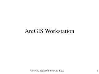 ArcGIS Workstation