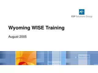 Wyoming WISE Training