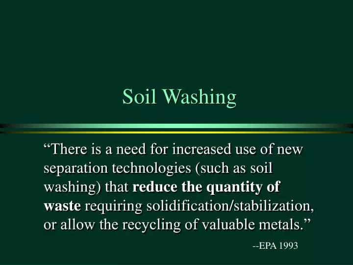 soil washing