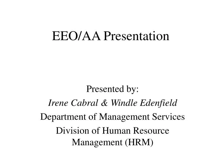 eeo aa presentation