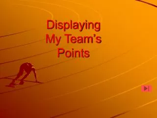 Displaying My Team’s Points