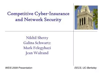 Competitive Cyber-Insurance and Network Security