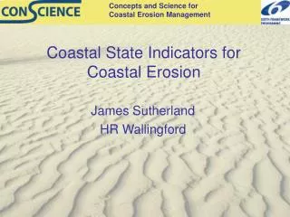 Coastal State Indicators for Coastal Erosion
