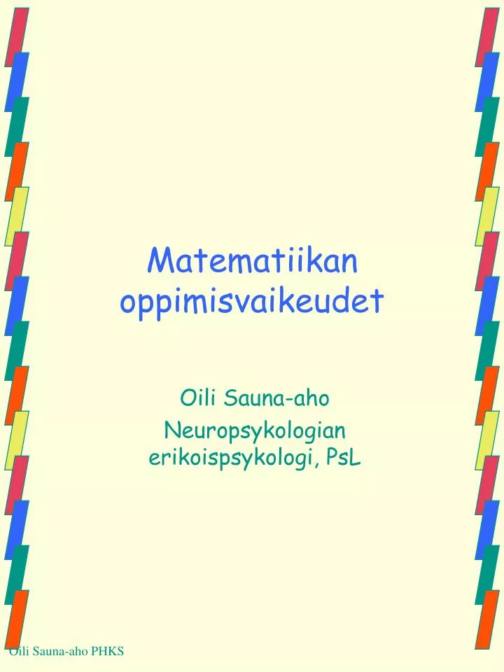 matematiikan oppimisvaikeudet