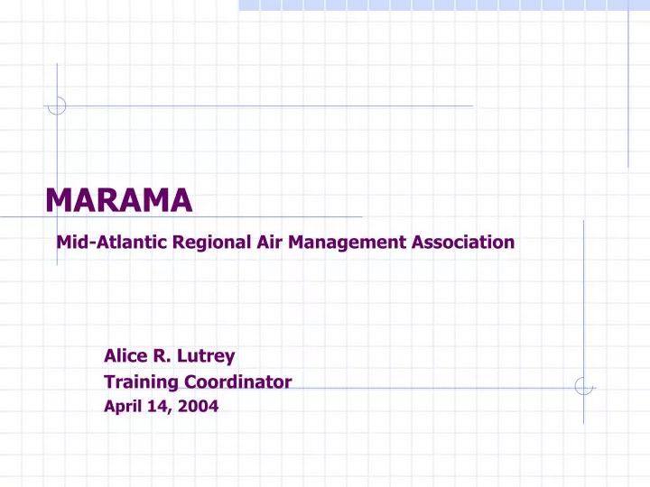 marama mid atlantic regional air management association