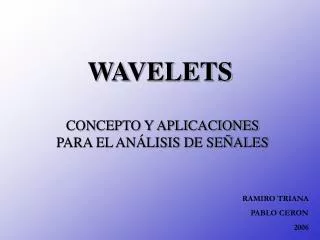 wavelets