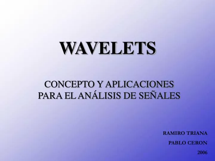 wavelets