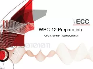 WRC-12 Preparation