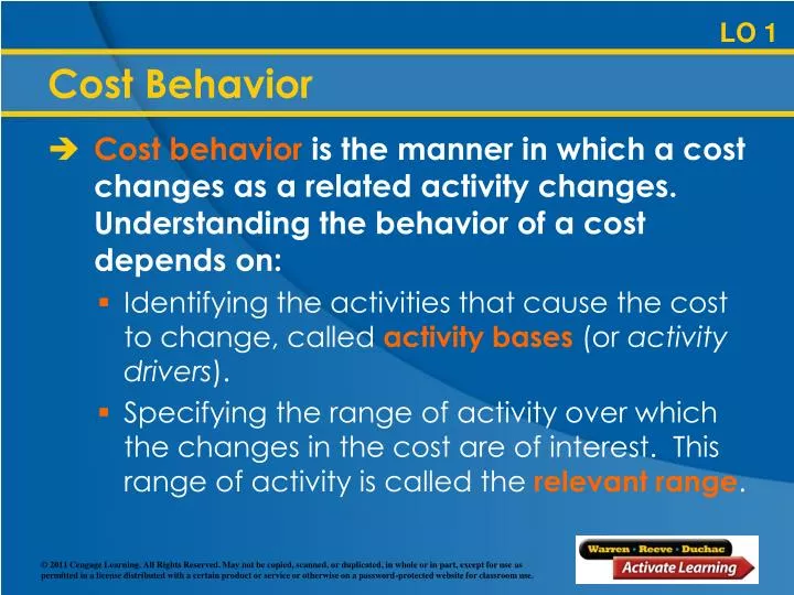 cost behavior