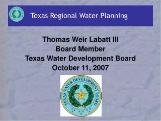 Texas Regional Water Planning