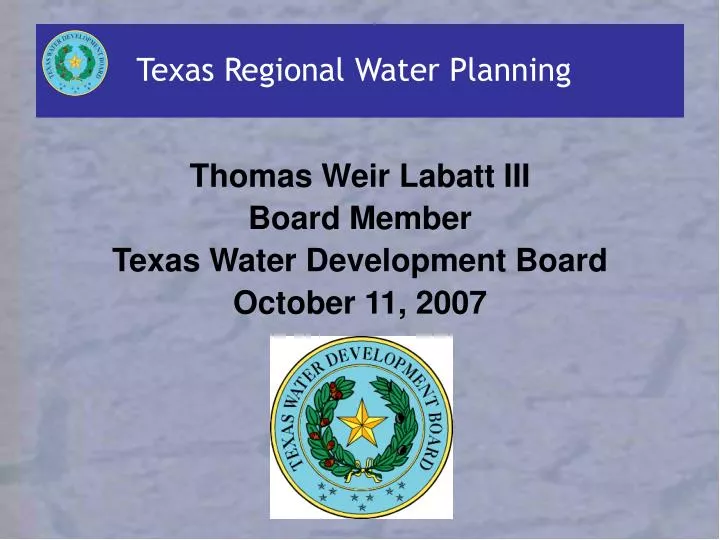 texas regional water planning