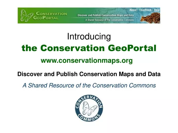 introducing the conservation geoportal