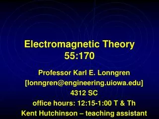 Electromagnetic Theory 55:170
