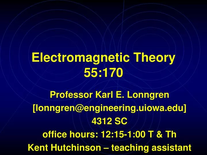 electromagnetic theory 55 170