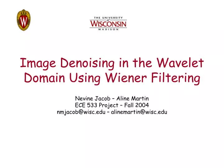 image denoising in the wavelet domain using wiener filtering