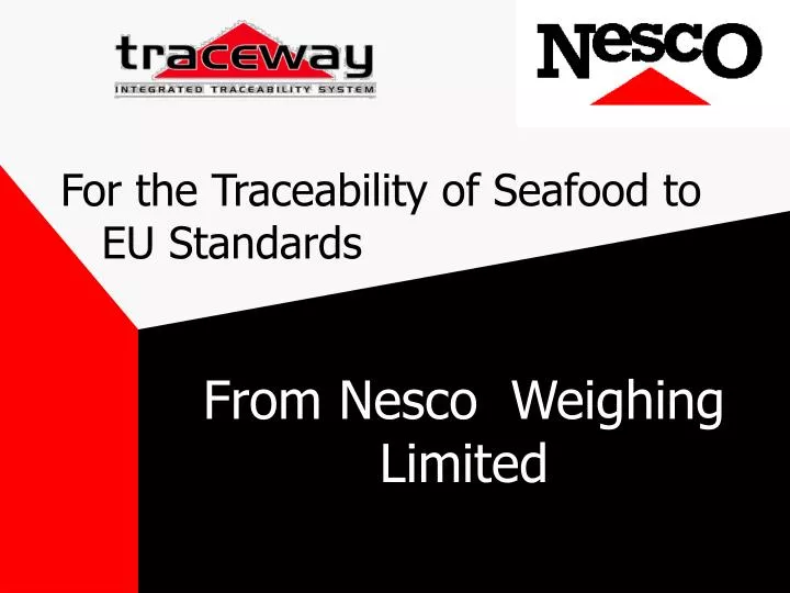 for the traceability of seafood to eu standards