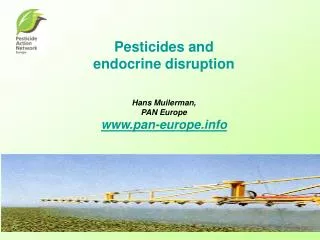 Pesticides and endocrine disruption Hans Muilerman, PAN Europe www.pan-europe.info