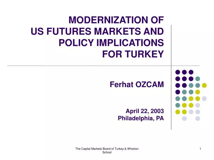 modernization of us futures markets and policy implications for turkey